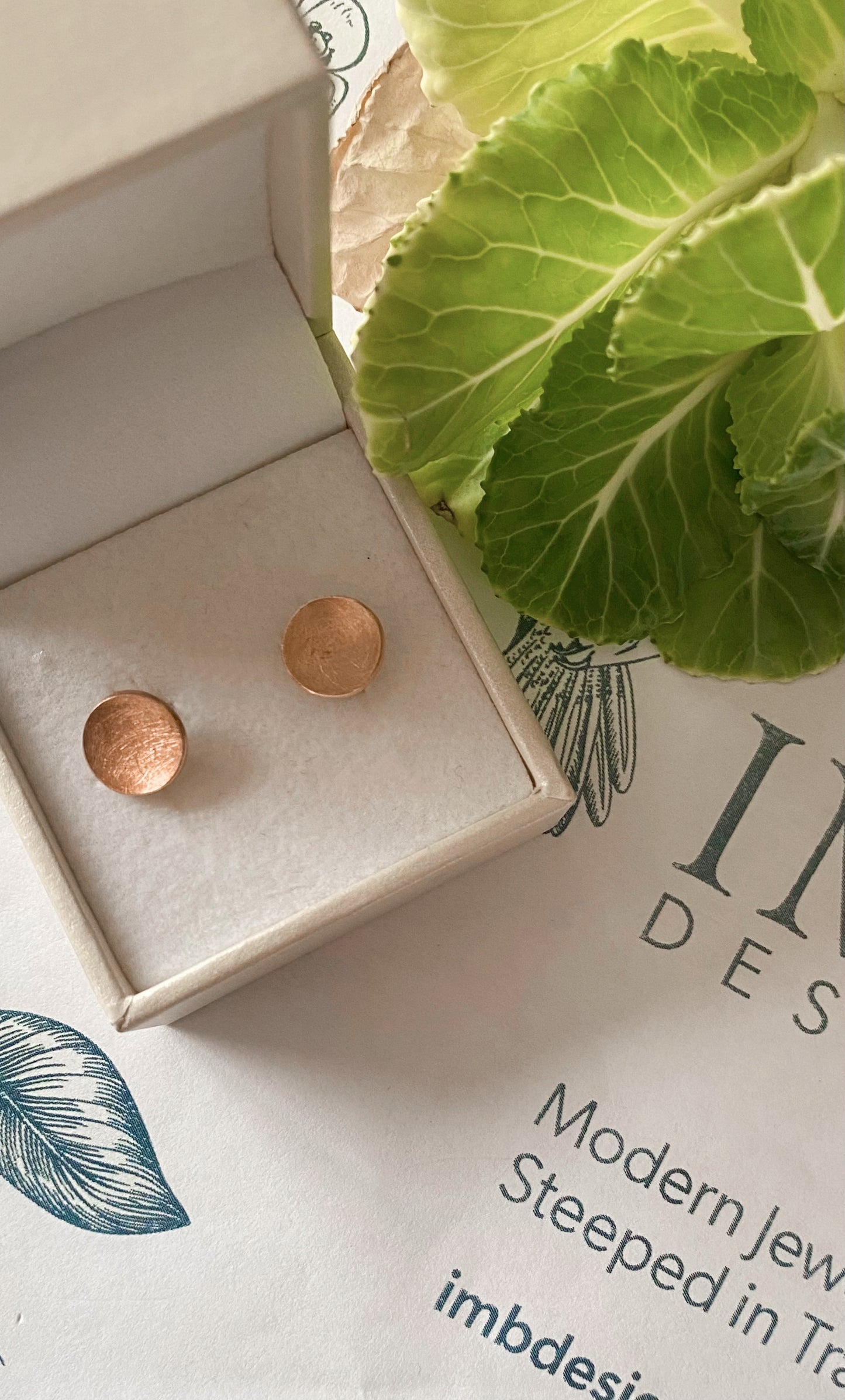 Gold leaf earrings