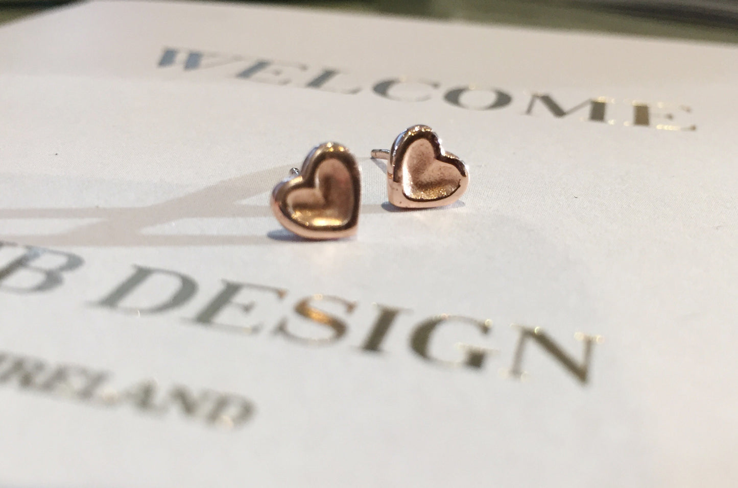 Cupid heart studs