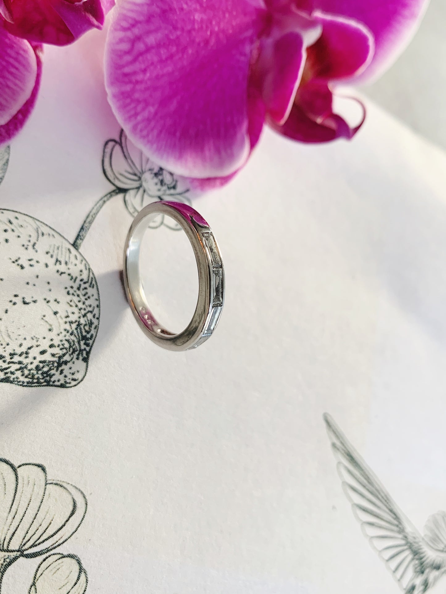 Diamond steps ring