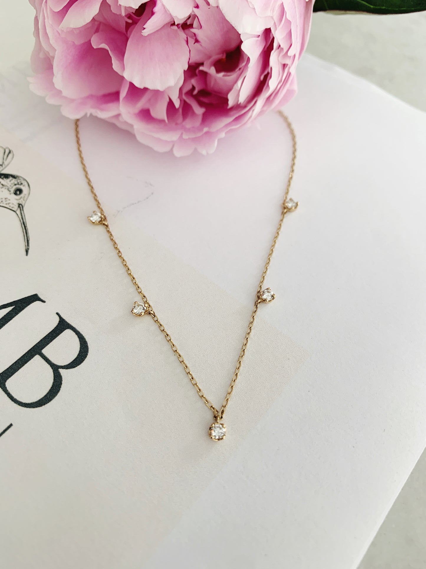 Coco multi diamond necklace
