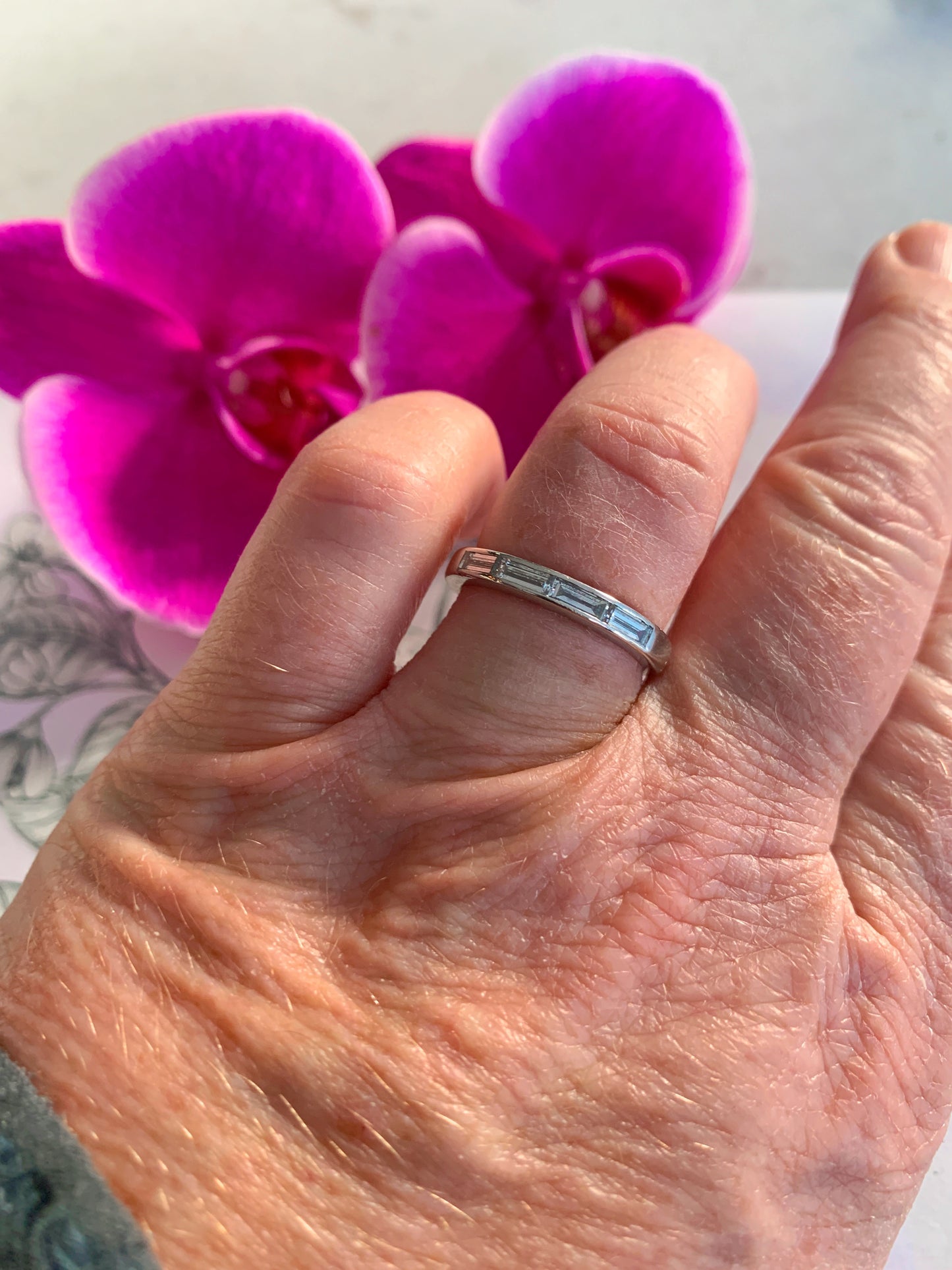 Diamond steps ring