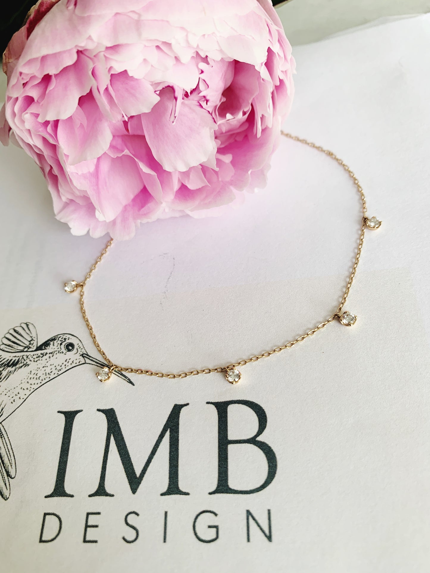 Coco multi diamond necklace