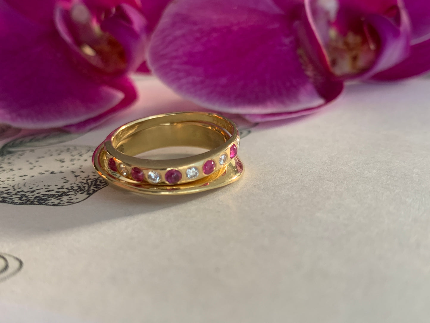 Gold twist ring