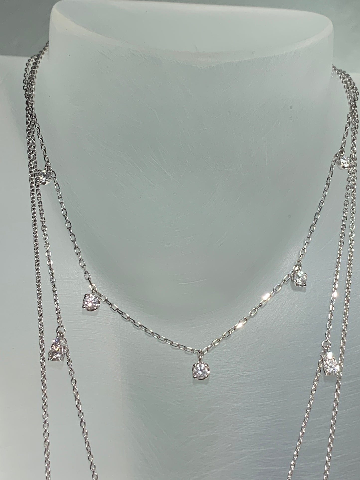 Coco multi diamond necklace