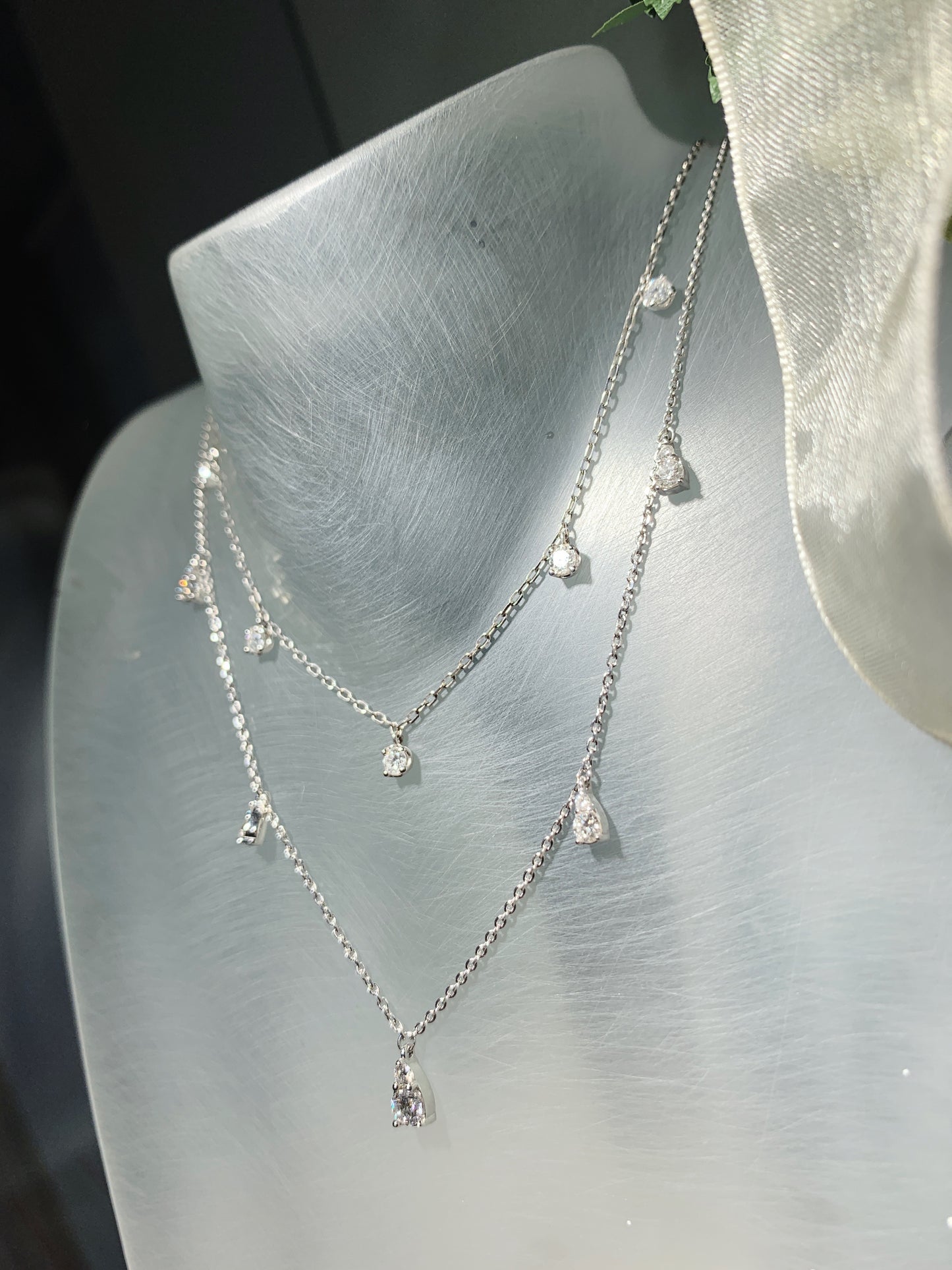 Coco multi diamond necklace