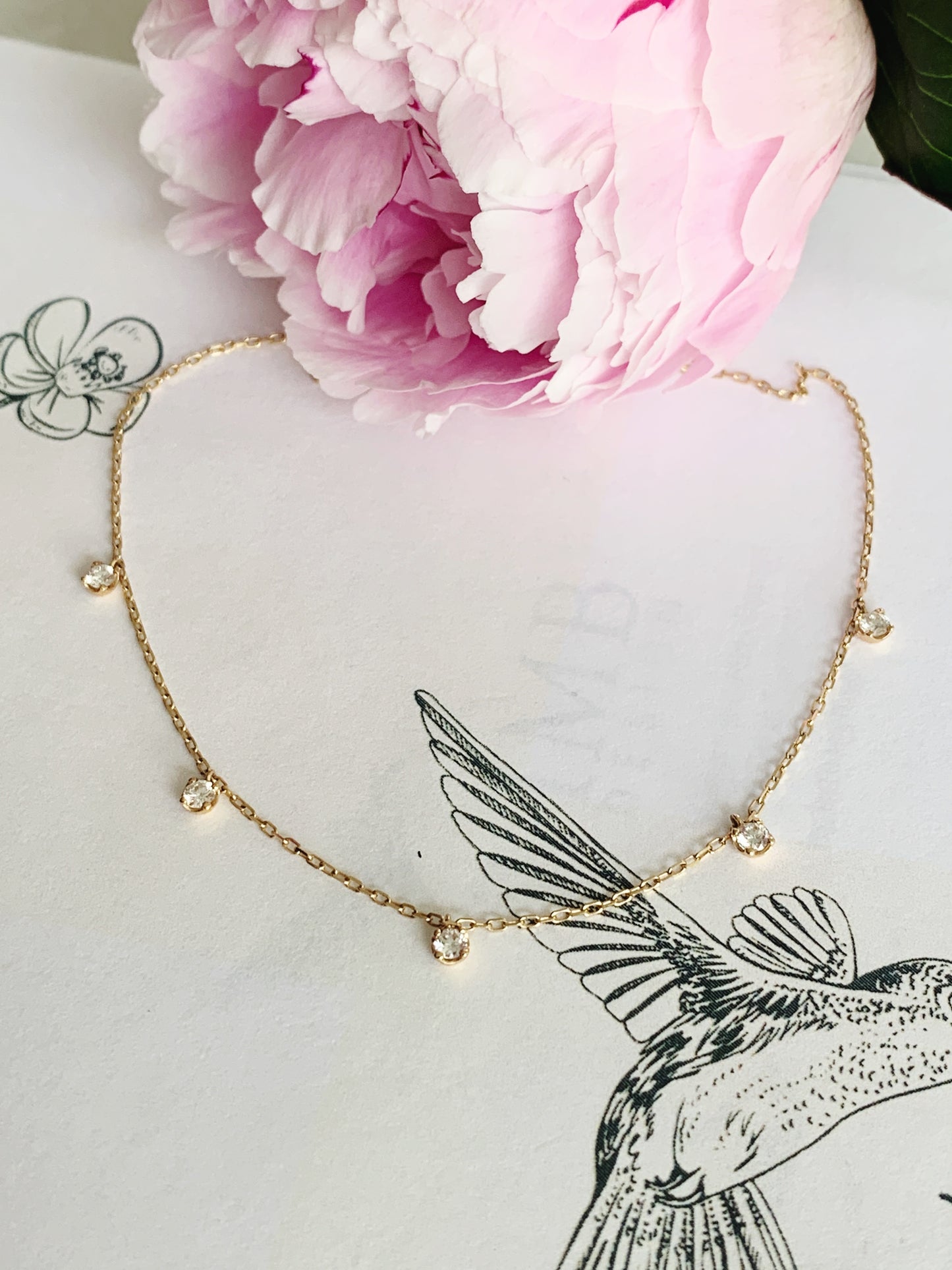 Coco multi diamond necklace