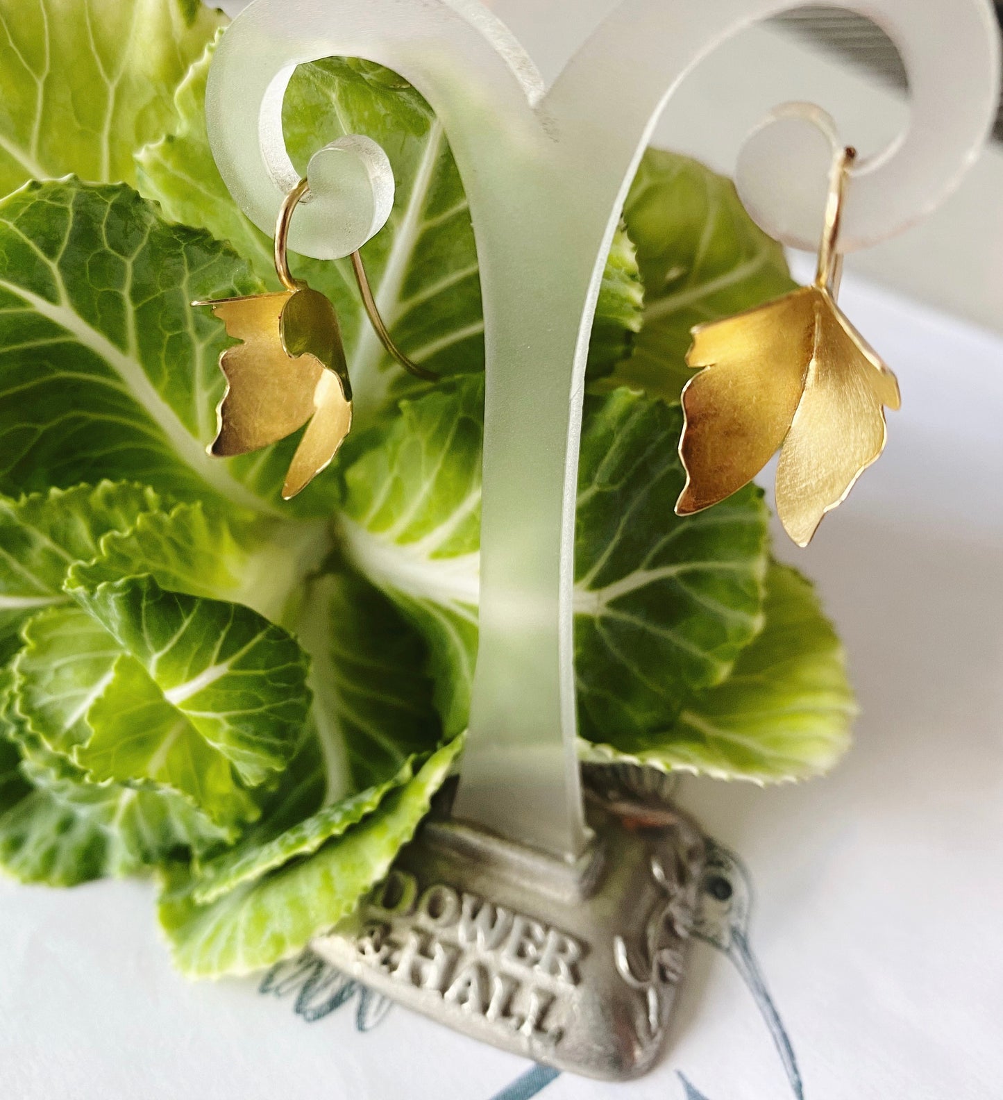 Genko leaf earrings