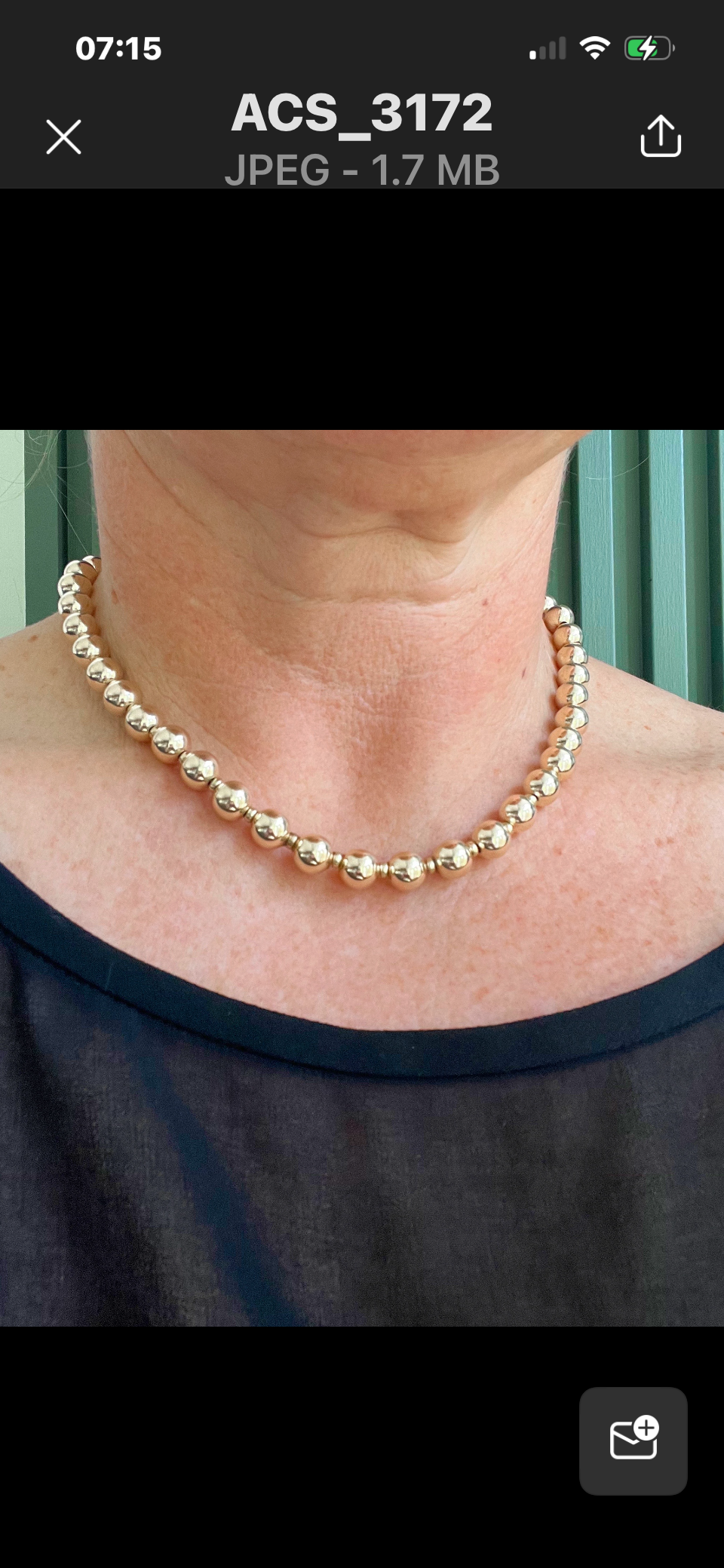 Gold ball necklace